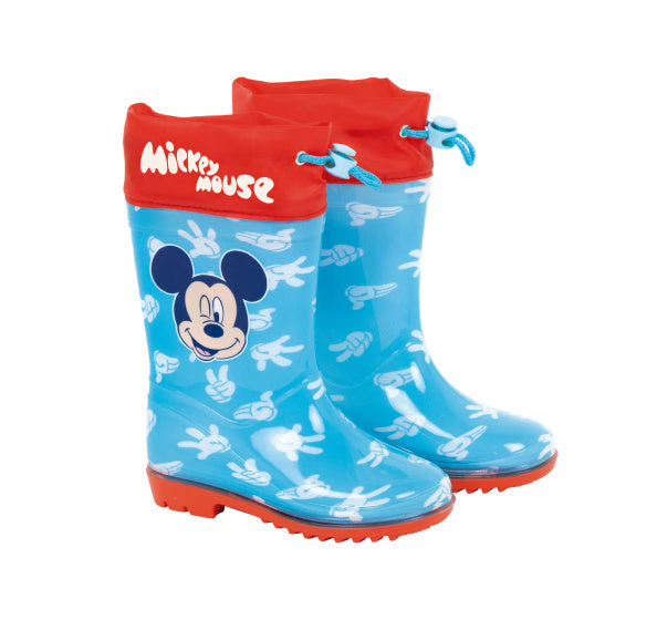 Arditex Rain Boots Mickey Today Junior PVC Textile Light Blue Red Size 30