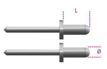 Beta 1741RV hliníkový blindKlink Tang of Nails 3,2k (P 100)