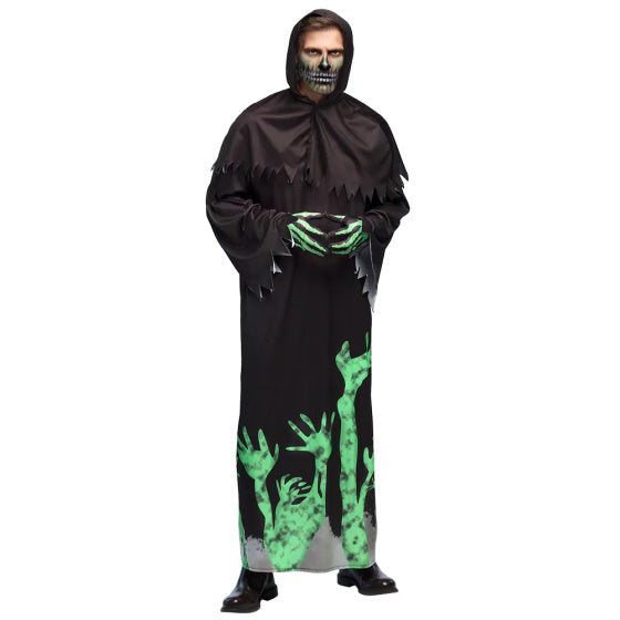 Boland Glowing Reaper Costume Men Black Green Size 54 56 (XL)