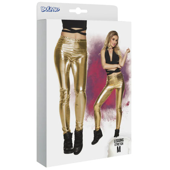 Boland leggings blik damer guldstørrelse m