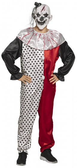 Boland Psycho Clown Costume Men Black Red White Size M l