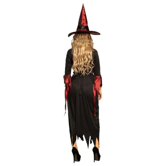 Boland Witch Costume Ladies Black Red Size 40 42 (M)