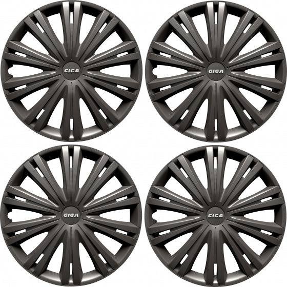 Carpoint Hubcaps Giga 15 pouces ensemble anthracite de 4