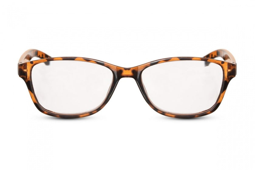 CWI Lectura de lectura unisex Brown rectangular (CWI4000) Fuerza +2.5