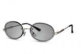 Cwi Ladies Sunglasses Oval Randloos Cat. 3 srebrny szary
