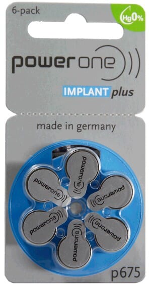 Power one powerone hearing aid implant 675 blister 6