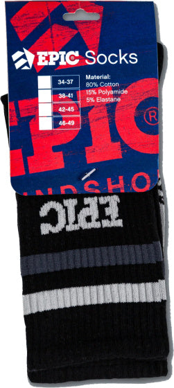 Epische Sportsocken Schwarz Größe 34 37