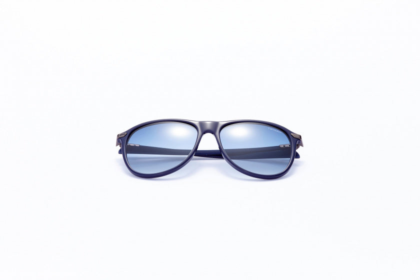 Formula Zonnebril unisex rond cat.4 navy lichtblauw