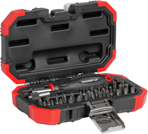 Gedore Red Bitset with Bit screwdriver 32-piece