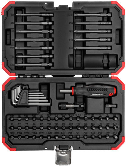 Gedore Red Bitset s bitovým šroubovákem a Allen Keys 67-kus