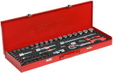 Gedore Red Dip Sleutel Set 1 4 + 1 2 palcový stříbrný 49-kus