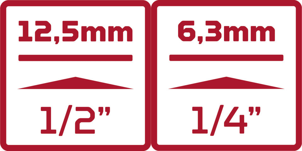 Gedore Red Dip Sleutel Set 1 4 + 1 2 palcový stříbrný 49-kus