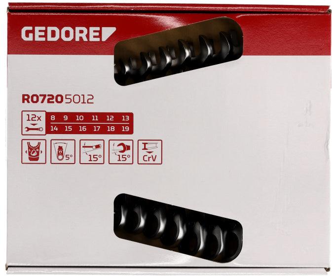 Gedore Red Ringratel-Steek keys set SW 8-19 mm 12-piece