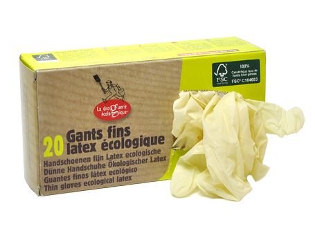 La Droguerie Ecologique Gloves Latex One -time použijte s