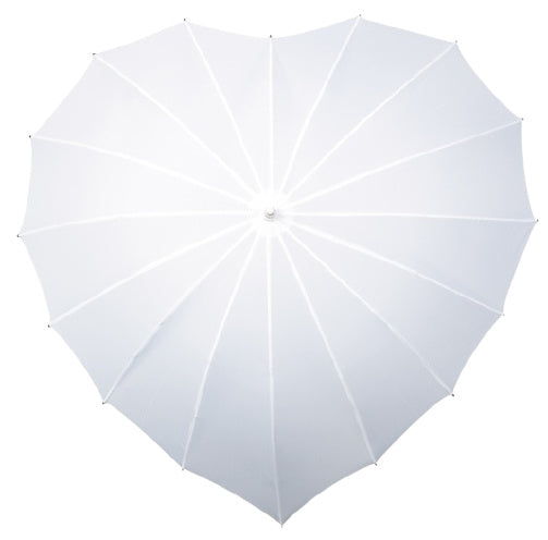 Falcone Paraplu hartvormig 110 cm polyester wit