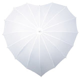 Falcone Paraplu hartvormig 110 cm polyester wit