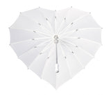 Falcone Paraplu hartvormig 110 cm polyester wit