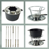 Kela comore fondues set 800 ml 11-delni črni