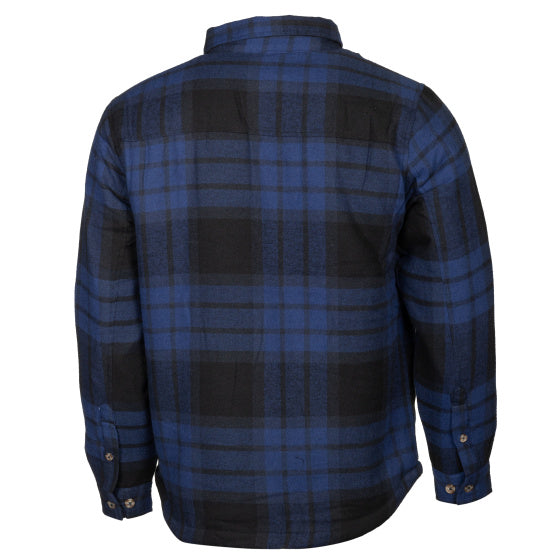 LIFE LINE JERVIS JERVIS Camisa de franela acolchada Men Azul Black Tamaño xxl