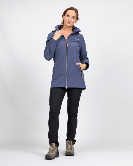 Life line Kya softshell parka dames donkerblauw maat XXL