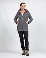 Life line Kya softshell parka dames donkergrijs maat XL