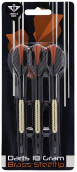 Longfield Darts Steeltip Dartspijl Conjunto de 18 gramos rojo oscuro 3 piezas