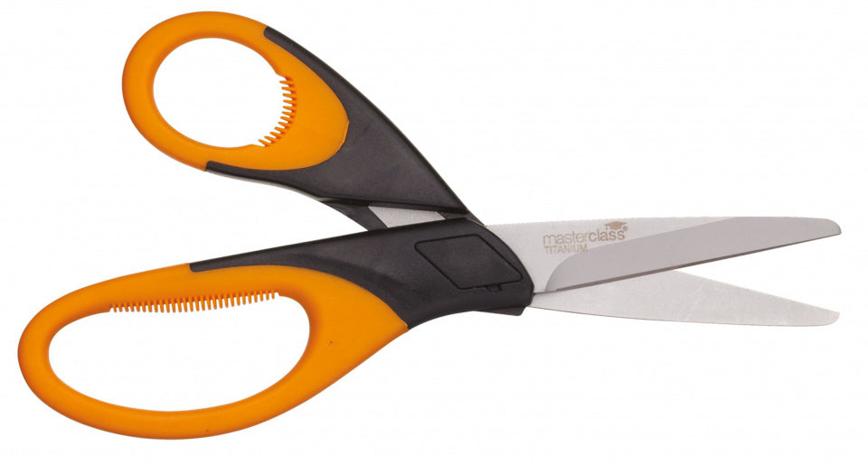 Masterclass Herbsaks 20 cm rustfrit stål gummi sort orange