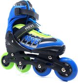 Move Inline Skates Fast Semi-Softboat Adjustable Blue Green Size 30-33