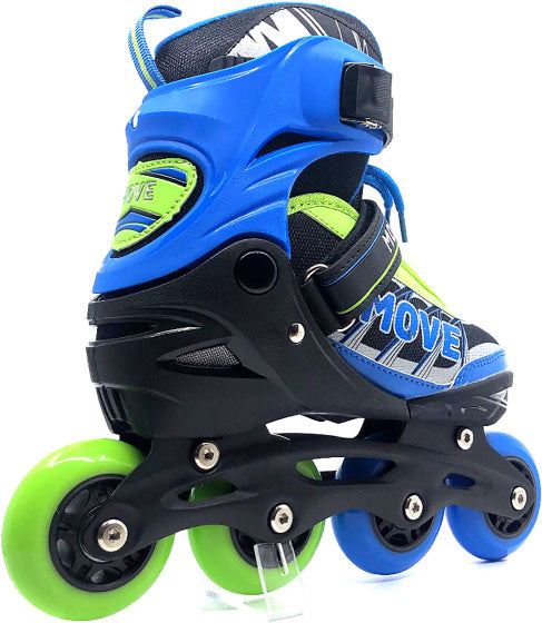 Plënnert inline Skates séier semi-softbootabelen Upassbar blo gréng Gréisst 38-41