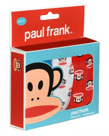 Paul frank Ondergoed junior rood blauw wit 3 stuks mt 6 8 jaar
