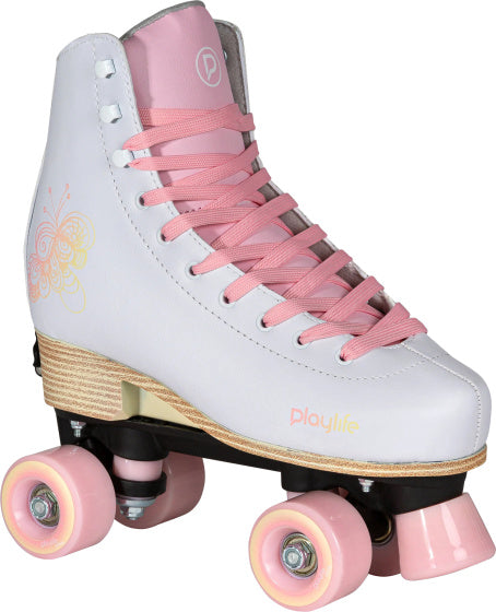 Pattini a rulli regolabili playlife junior rosa bianco taglia 39 42
