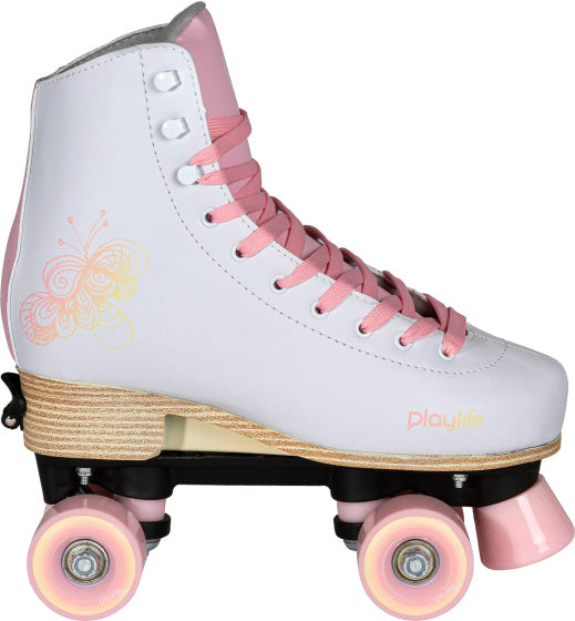 Pattini a rulli regolabili playlife junior rosa bianco taglia 39 42