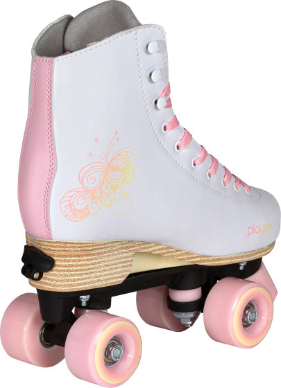 Pattini a rulli regolabili playlife junior rosa bianco taglia 39 42
