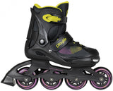Playlife Inline skates Joker hardboot 82A zwart geel maat 37-40