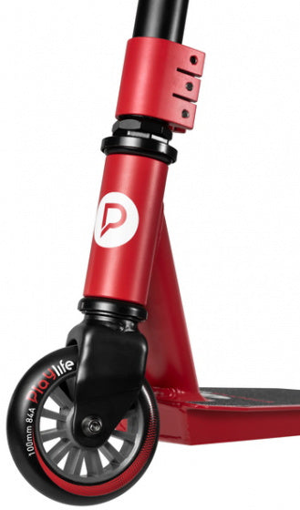 Playlife stuntstep kicker rød 82 cm aluminium sort rød