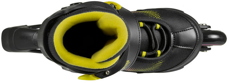 Playlife Inline skates Joker hardboot 82A zwart geel maat 37-40