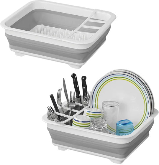 ProPlus drain rack foldable 31.5 x 36.5 x 13 cm Gray White