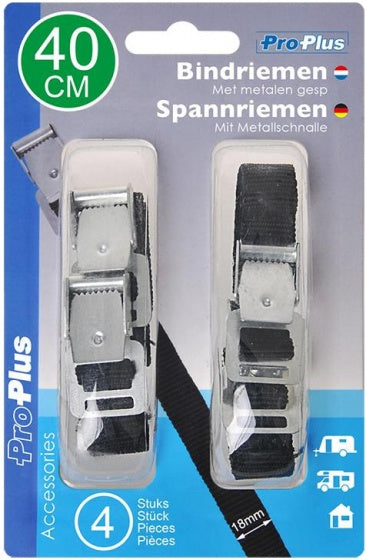 ProPlus Bindriards 18 x 400 mm Polyester Black 4 pieces