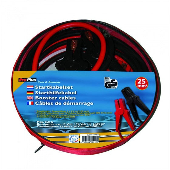 ProPlus Start cables 16 mm² 350A 3.5 meters 12 24 volt red black