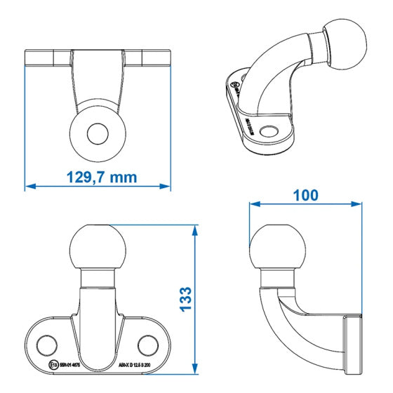 ProPlus Towbar Bullet Watches Ø50mm Steel Long Silver