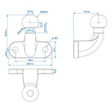 ProPlus Towbar Bullet Watches Ø50mm Steel Long Silver
