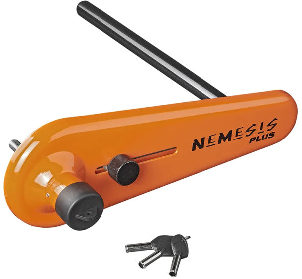 Fullstop Nemesis plus Wheel Clamp SCM pro Camper Oranje