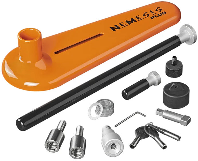 Fullstop Nemesis plus Wheel Clamp SCM pro Camper Oranje