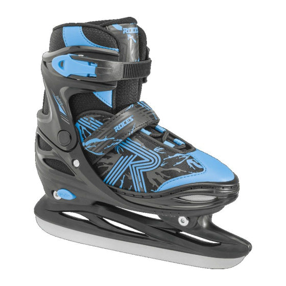 Rotes Joey Ice 3.0 Upassbar Skating schwaarz Blue Gréisst 30-33