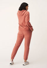 Röhnisch Hoodie con cappuccio essenziale da donna di cotone biologico vecchio rosa mt xs