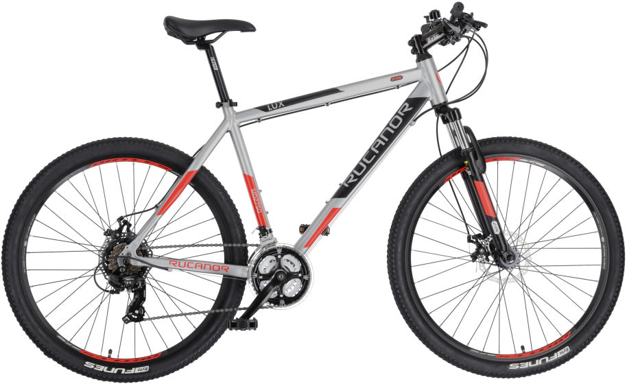Rucanor Lux 27,5 cala 46 cm mężczyzn 21V mechaniczny hamulec tarczowy srebrny czerwony