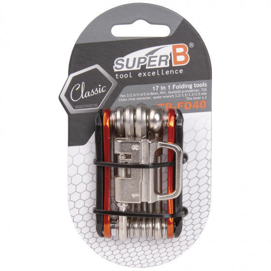 Multitool TB-FD40 17 Funkcje 73 x 45 mm ze stali nierdzewnej pomarańczowy