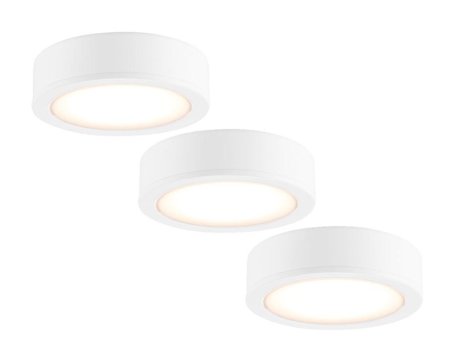Sylvania Circle Kichen Flecken gefouert Set vun 3 270 lm iP20 Wäiss