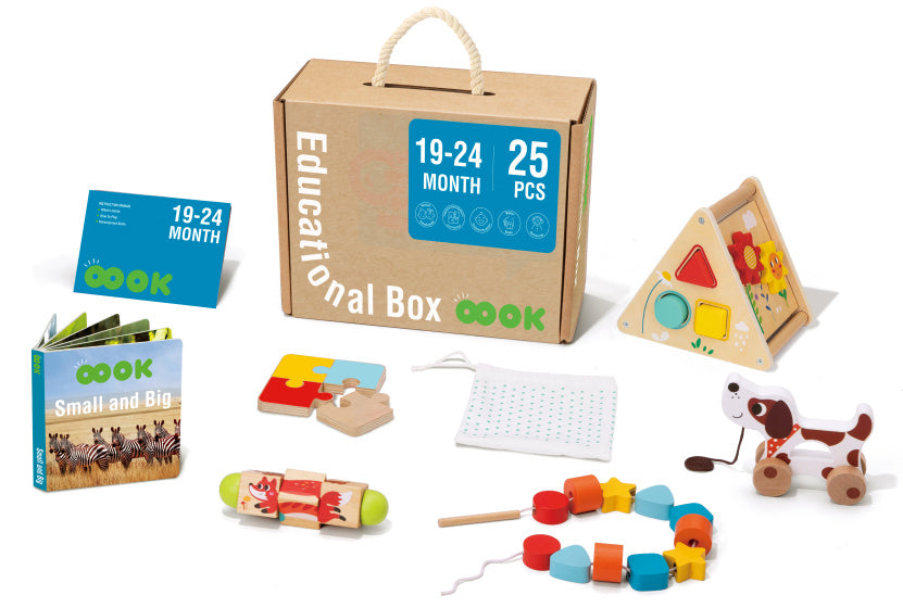 Takey Toy Educational Wood Toy Box 19-24 månader 25-stycken