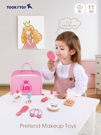 Toky Toy Hölzer Make-up-Spiel Set Pink 11-Stück